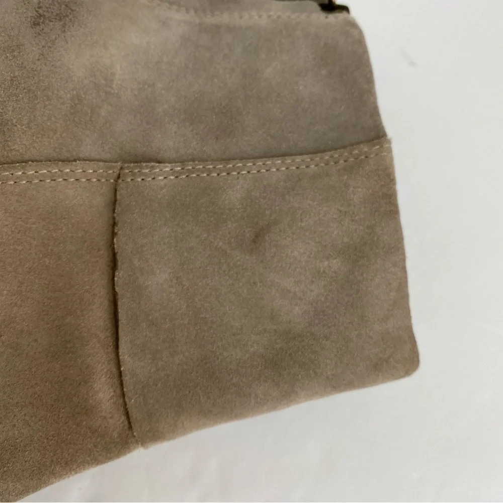 ASH Stone Suede Leather QUICK Pull On Fringe Stacked Heel Boots EU‎ 38 - Picture 12 of 13